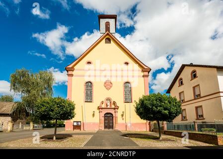 Klosteranlage in Pfaffen-Schwabenheim, Rheinhessen, Kulturgut nach Haager Konvention, Stockfoto