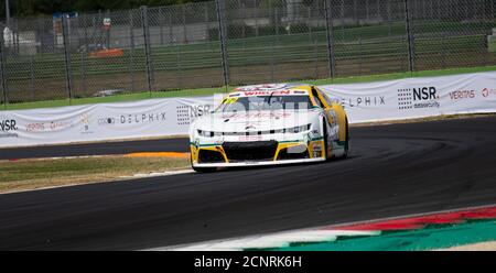 Vallelunga, Rom, Italien, 11. september 2020. Amerikanisches Fest von Rom. NASCAR Euro Championship Rennwagen in Aktion Stockfoto