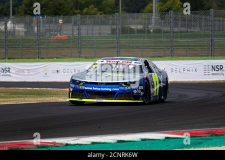 Vallelunga, Rom, Italien, 11. september 2020. Amerikanisches Fest von Rom. NASCAR Euro Championship Rennwagen in Aktion Stockfoto