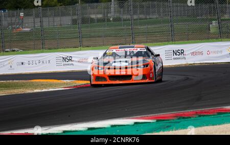 Vallelunga, Rom, Italien, 11. september 2020. Amerikanisches Fest von Rom. NASCAR Euro Championship Rennwagen in Aktion Stockfoto