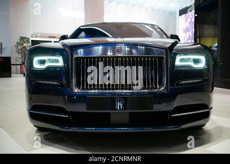 BMW Welt, München Rolls Royce Phantom, Vorderansicht Stockfoto