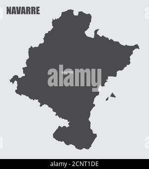 Karte der Region Navarra Stock Vektor