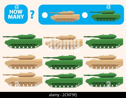 Zählen Sie, wie viele Foto-Spielzeug-Kameras ist Lernspiel. Stock Vektor