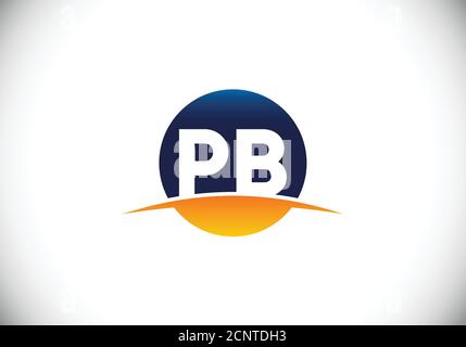 P B Anfangsbuchstabe Logo-Design, grafisches Alphabet-Symbol für Corporate Business Identity Stock Vektor