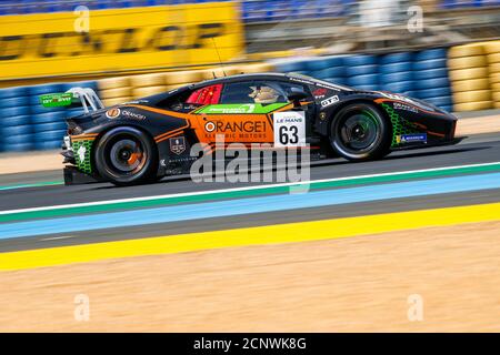 Le Mans, Frankreich. September 2020. 63 Caldarelli Andrea (mco), Hamaguchi Hiroshi (jpn), Kessel Racing, Ferrari 488 GT3, Aktion während der 2020 Road to Le Mans, 4. Runde des 2020 Michelin Le Mans Cup auf dem Circuit des 24 Heures du Mans, vom 18. Bis 19. September 2020 in Le Mans, Frankreich - Photo Xavi Bonilla/DPPI Credit: LM/DPPI/Xavi Bonilla/Alamy Live News Stockfoto