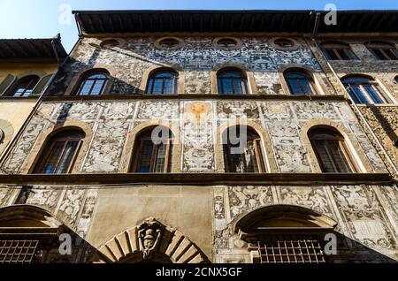 Palast von Bianca Cappello, im Oltrarno Viertel in Florenz, Italien. Während der Renaissance war die Residenz des Liebhabers des Herzogs Francesco de Stockfoto