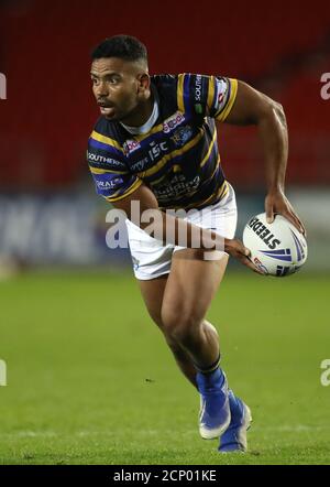 Leeds Rhinos' Kruise Leeming während des Betfred Super League-Spiels im Totally Wicked Stadium, St. Helens. Stockfoto