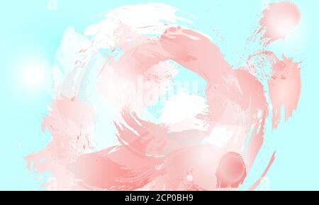 Weicher Splash Hintergrund in rosa roten Tönungen in Bewegung. Abstraktes Vektor-Design-Element für Landing Page, Web, Banner, Poster Stock Vektor