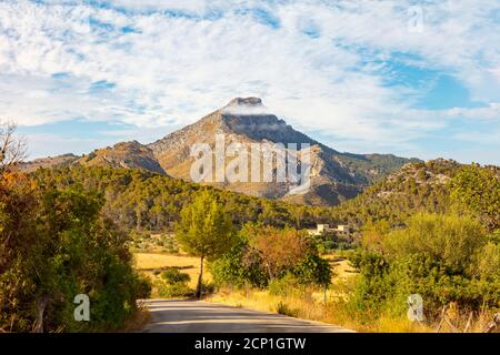 Puig de Galatzo von Es Captella, Mallorca, Spanien Stockfoto