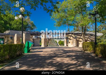 The Forks National Historic Site von Parks Canada, Winnipeg, Manitoba, Kanada. Stockfoto