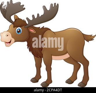 Illustration von Cute Elch Cartoon Stock Vektor