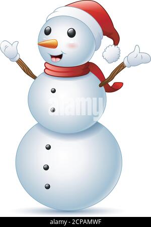 Frohe weihnachten Schneemann Stock Vektor