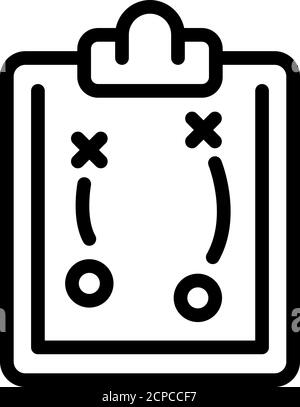 Sport taktisches Board Symbol, Umriss Stil Stock Vektor