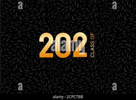 Klasse 2021. Logo der Graduierung. Vorlage für Karte Stock Vektor