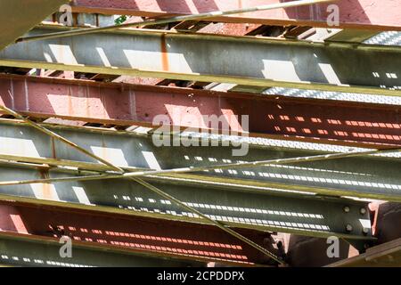 Essen, Zeche Zollverein, UNESCO Welterbe, Stahlträger, Detail, Struktur Stockfoto