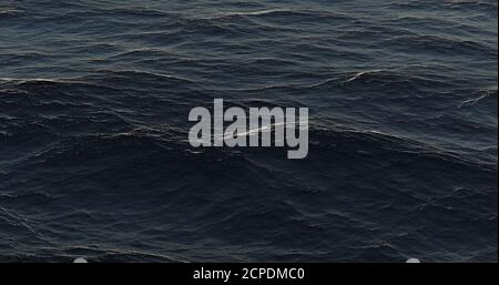 3d-Illustration, Meer Meer mit Wellen und Schaum gerendert Stockfoto