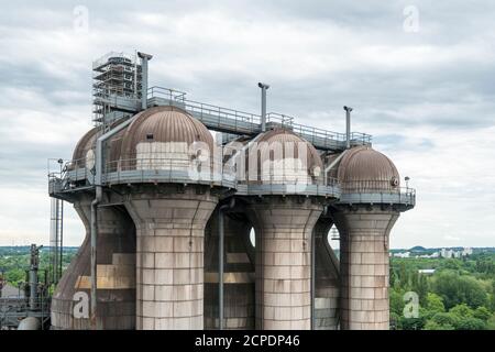 Duisburg, Nord Landschaftspark, ehemaliges Eisen- und Stahlwerk Stockfoto