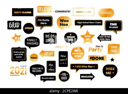 Fotokabine Requisiten für die Party Gratzen Grad Stock Vektor