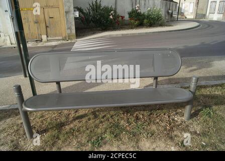 UN banc en fer, Frankreich Stockfoto