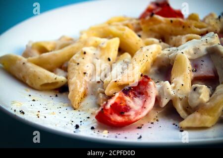 Käsepasta Stockfoto