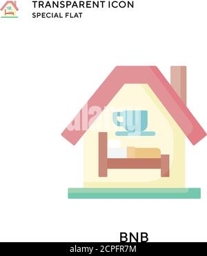 BnB-Vektorsymbol. Flache Illustration. Vektor EPS 10. Stock Vektor