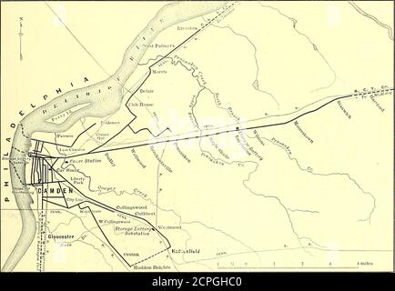 . Die Straßenbahn Zeitschrift . h Fähre. Das Ergebnis ist, dass es praktisch drei Zentren der Bevölkerung, die alle innerhalb von einer halben Meile bis drei Viertel einer Meile von einem Vorort Erweiterungen der Stadt Camden waren notwendig, um das Geschäft zu entwickeln, sind, Und eine sehr erfolgreiche Politik wurde vom Aufbau des spärlich besiedelten Territoriums im Osten, Nordosten und Südosten der Stadt angenommen. Bis zu der Zeit, als dieser Plan begonnen wurde, oder bis etwa 1896, waren ungefähr 90 Prozent des Verkehrs zu und von den Fähren. Seit dem Bau von Vorstadterweiterungen, towhich Referenz sein wird Stockfoto
