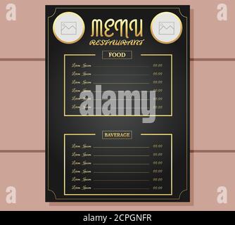 Illustration Vektor Design der Food-Menü-Vorlage Stock Vektor