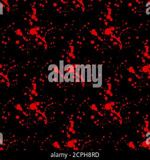Nahtloses Muster mit abstrakten Blots. Blut spritzt Vektorstruktur Stock Vektor