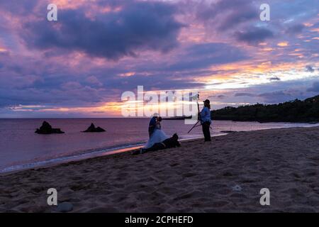 Hochzeit Shooting am Strand im Kenting Nationalpark Stockfoto