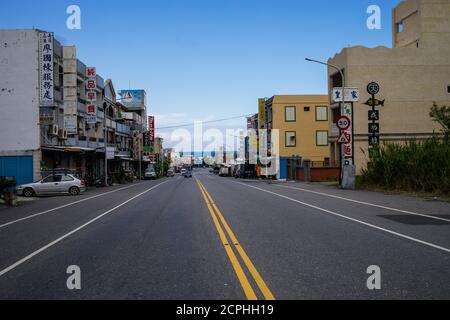 Kleine Stadt, Ostküste Taiwans Stockfoto