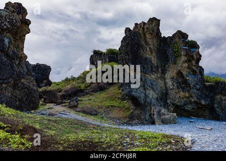 Sanxiantai Arch Bridge, Taidong County, Ostküste Taiwans Stockfoto