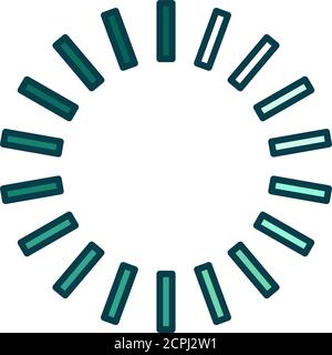 Symbol für die Farblinie herunterladen. Ladeschild. Vektor-Illustration für Webseite, App, Promo. UI UX GUI Design Element. Bearbeitbare Kontur. Stock Vektor