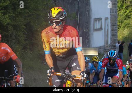 Matej Mohoric von Bahrain Segafredo während der Tour de France 2020, Radrennen Etappe 19, Bourg en Bresse - Champagnole (165,5 km) am 18. September 20 Stockfoto