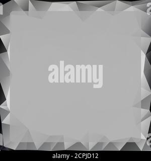 Grau Und Schwarz Abstrakter, Poly-Arunterer Geometrischer Gradient, Polygonaler Hintergrund Vektorgrafik Stockfoto