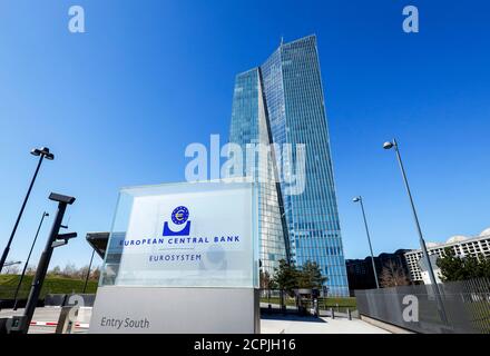 EZB Europäische Zentralbank, Frankfurt am Main, Hessen, Deutschland Stockfoto