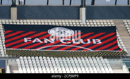 Essen, Deutschland. September 2020. DFB Fanclub-Banner vor dem Qualifikationsspiel der UEFA Women's European Championship zwischen Deutschland und der Republik Irland. Daniela Porcelli/SPP Quelle: SPP Sport Pressefoto. /Alamy Live Nachrichten Stockfoto