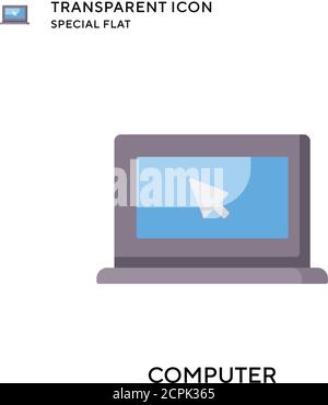Computervektorsymbol. Flache Illustration. Vektor EPS 10. Stock Vektor