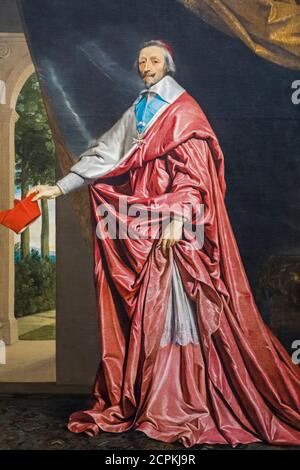 Porträt des Kardinals von Richelieu von Philippe de Champaigne aus dem Jahr 1633 Stockfoto