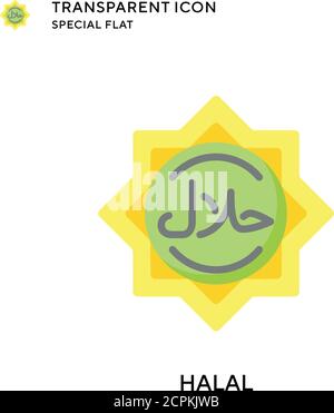 Halal-Vektor-Symbol. Flache Illustration. Vektor EPS 10. Stock Vektor