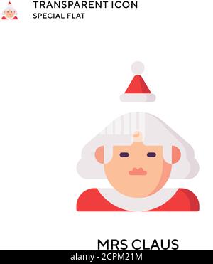 Mrs claus Vektorsymbol. Flache Illustration. Vektor EPS 10. Stock Vektor