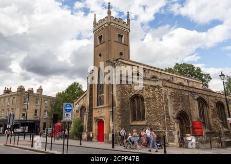 Pfarrkirche St. Clement auf der Bridge Street, Cambridge, Cambridgeshire, Großbritannien. Stockfoto