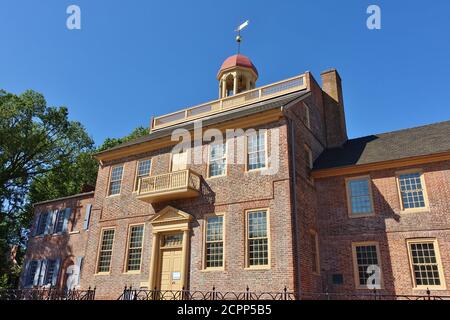 WILMINGTON, DE -13 JUN 2020- Blick auf historische Gebäude in der New Castle Gegend in Wilmington, Delaware, USA. Stockfoto