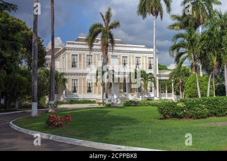 Devon House in Kingston Jamaika ist die ehemalige Residenz von George Stiebel, aus dem Jahr 1881. Nowdays ist ein Museum, das seine Gärten für Öffentlichkeit und fam öffnet Stockfoto