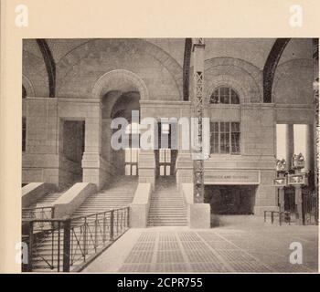 . Die New Yorker Verbesserung und Tunnelausbau der Pennsylvania Eisenbahn. Ausgestellt Oktober, 1910 . und Station, und um die Namen der Direktoren und Offiziere, die die Verantwortung der Genehmigung und Bau des Unternehmens zu erfassen. Die Tunnel und der Bahnhof wurden unter der Leitung und der Supervision von Alexander Johnston Cassatt, Präsident, und Samuel Rea, Vizepräsident, der Unternehmen geplant und konstruiert, die 1902 in den Staaten von New Yorkund New Jersey eingegliedert wurden, und später fusionierten und die Pennsylvania Tunnel and Terminal RailroadCompany einführten. General Counsel, Ge Stockfoto