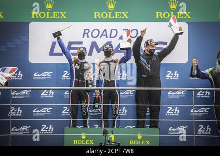 Le Mans, Frankreich. September 2020. 37 Maulini Nicolas (Fra), Cauhaupe Edouard (Fra), Cool Racing, Ligier JS P320 - Nissan, Portrait, Podium während der 2020 Road to Le Mans, 4. Runde des 2020 Michelin Le Mans Cup auf dem Circuit des 24 Heures du Mans, vom 18. Bis 19. September 2020 in Le Mans, Frankreich - Photo Xavi Bonilla / DPPI Credit: LM/DPPI/Xavi Bonilla/Alamy Live News Stockfoto