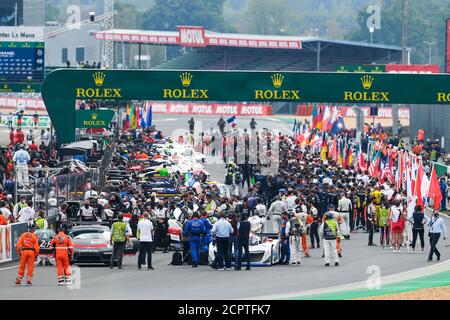 Le Mans, Frankreich. September 2020. Startaufstellung bei den 2020 24 Stunden von Le Mans, 7. Lauf der FIA-Langstrecken-Weltmeisterschaft 2019-20 auf dem Circuit des 24 Heures du Mans, vom 16. Bis 20. September 2020 in Le Mans, Frankreich - Foto Francois Flamand / DPPI Credit: LM/DPPI/Francois Flamand/Alamy Live News Stockfoto