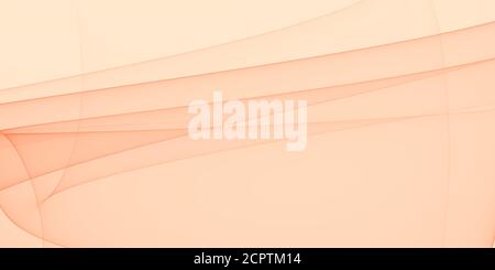 Abstrakter Hintergrund - dynamische weiße Linien auf orangefarbenem Hintergrund - 2D-Illustration Stockfoto
