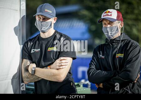 Riga, Lettland. September 2020. LARSSON Robin (SWE), KYB Team JC (SWE), Audi S1, Portrait EKSTROM Mattias (SWE) KYB Team JC (SWE), Audi S1, Portrait während der Neste World RX von Riga-Lettland, 5. Lauf der FIA World Rallycross Championship 2020, FIA WRX, vom 19. Bis 20. September 2020 auf dem Bikernieku Kompletksa Sporta Baze, In Riga, Lettland - Photo Paulo Maria / DPPI Credit: LM/DPPI/Paulo Maria/Alamy Live News Credit: Gruppo Editoriale LiveMedia/Alamy Live News Stockfoto