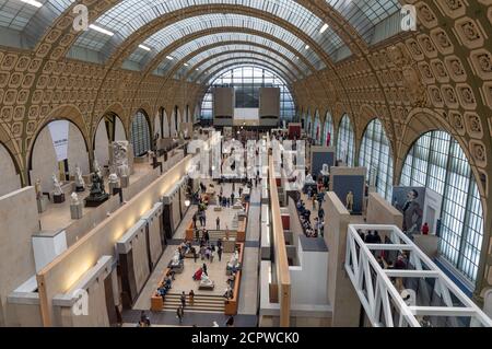 Musée d'Orsay in Paris, Frankreich. Das Musée d'Orsay beherbergt die größte Sammlung impressionistischer und post-impressionistischer Meisterwerke der Welt. Stockfoto