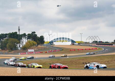 Le Mans, Frankreich. September 2020. 56 Cairoli Matteo (ita), Perfetti Egidio (NOR), Ten Voorde Larry (nld), Team Project 1, Porsche 911 RSR, Aktion während der 2020 24 Stunden von Le Mans, 7. Lauf der FIA-Langstrecken-Weltmeisterschaft 2019-20 auf dem Circuit des 24 Heures du Mans, vom 16. Bis 20. September, 2020 in Le Mans, Frankreich - Foto Xavi Bonilla / DPPI Kredit: LM/DPPI/Xavi Bonilla/Alamy Live News Stockfoto